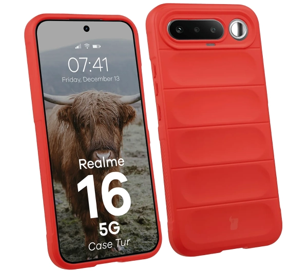 Bizon Case Tur do Realme 16 5G Czerwony