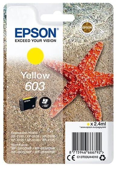 Tusz Epson 603 Żółty 2.4 ml C13T03U44010