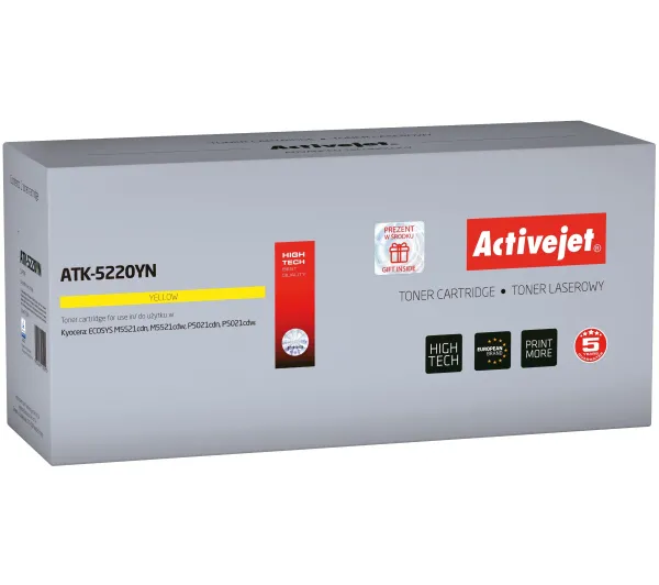 ActiveJet ATK-5220YN (zamiennik TK-5220Y) Żółty