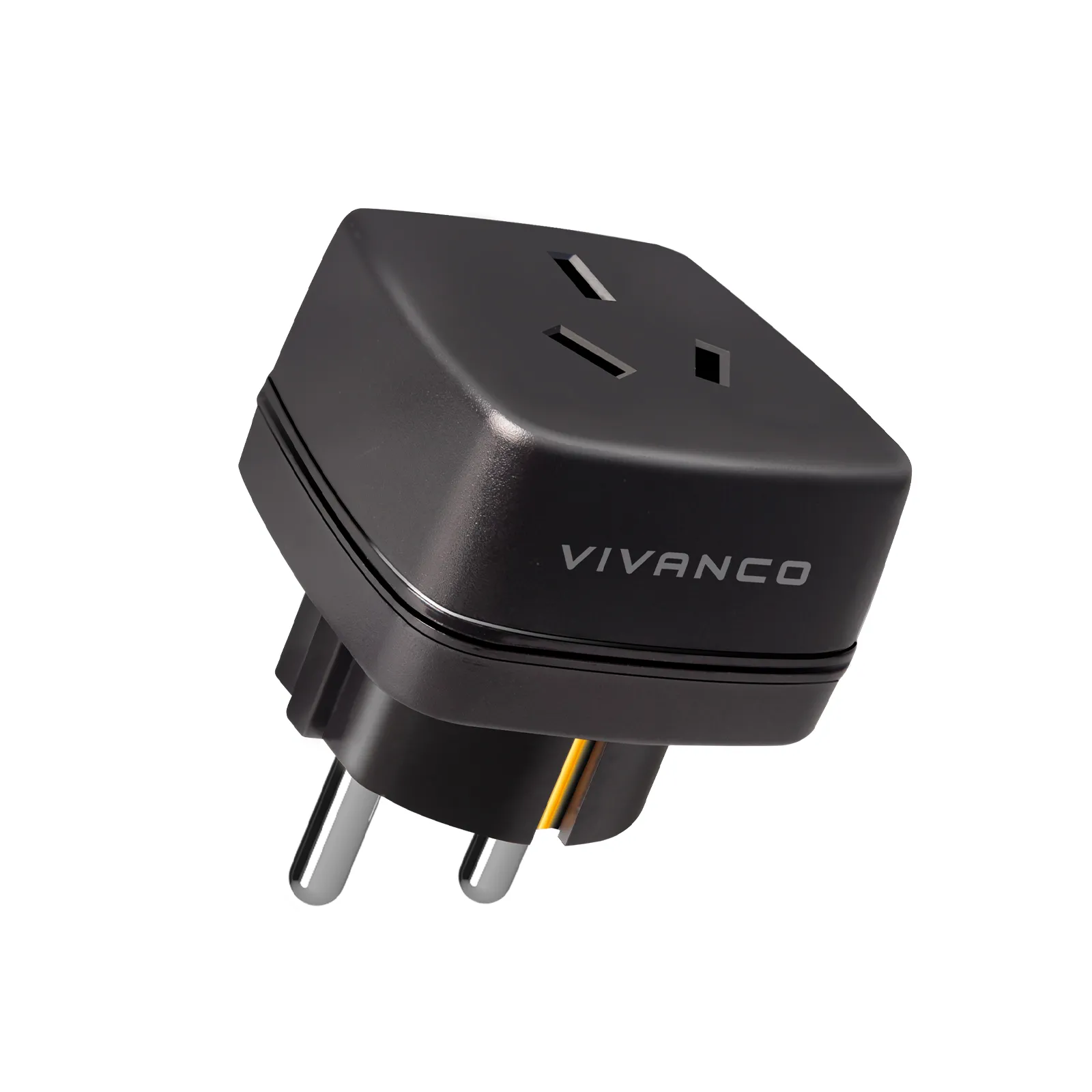 Adapter podróżny Vivanco Gniazdo Typu I Australia Chiny na EU Schuko Czarny