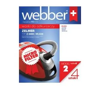 Worek do odkurzacza Webber 2 Zelmer 3000 4szt.