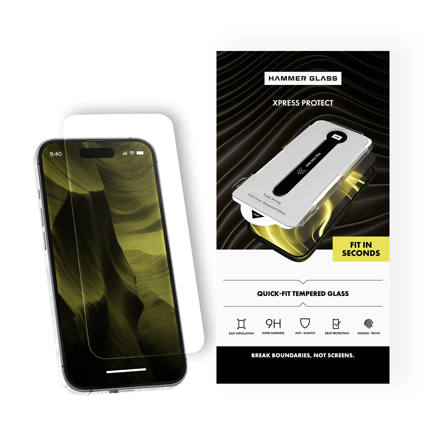Szkło hartowane Hammer Glass Xpress Protect do iPhone 16 Pro/17