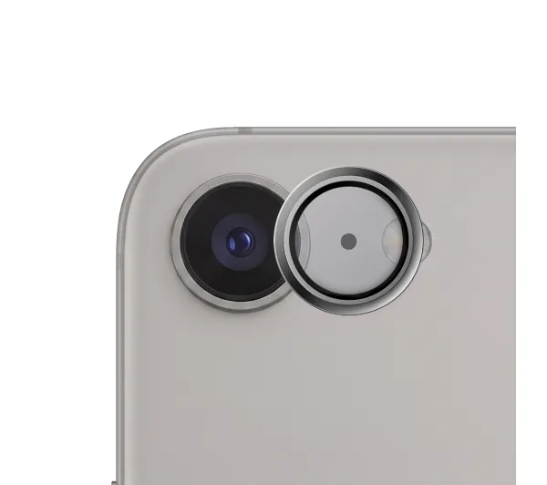 Hammer Glass Lens Protector do iPhone 16e / 17e Srebrny