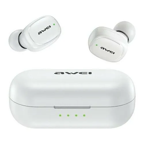 Słuchawki bezprzewodowe Awei T13 Pro TWS Dokanałowe Bluetooth 5.1 Biały