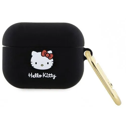 Etui na słuchawki Hello Kitty Silicone 3D Kitty Head dla Apple AirPods Pro Czarny