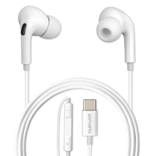 Słuchawki przewodowe 4smarts Melody Digital Basic USB-C z przetwornikiem D/A Dokanałowe Biały