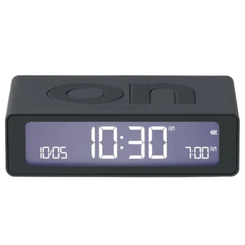 Budzik Lexon Flip Mini Dark Grey LR158G3 Ciemnoszary