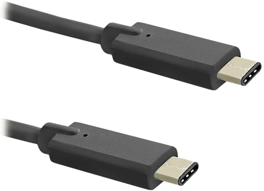 Kabel Qoltec 50501 USB-C do USB-C 1m Czarny
