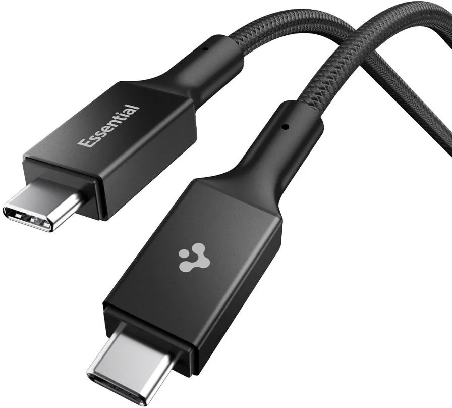 Kabel Spigen USB-C - USB-C EB10015CC Essential 100W 1.5 m Czarny