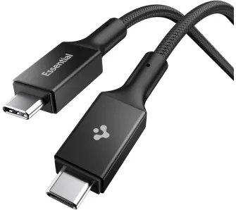 Kabel Spigen USB-C - USB-C EB10015CC Essential 100W 1.5 m Czarny