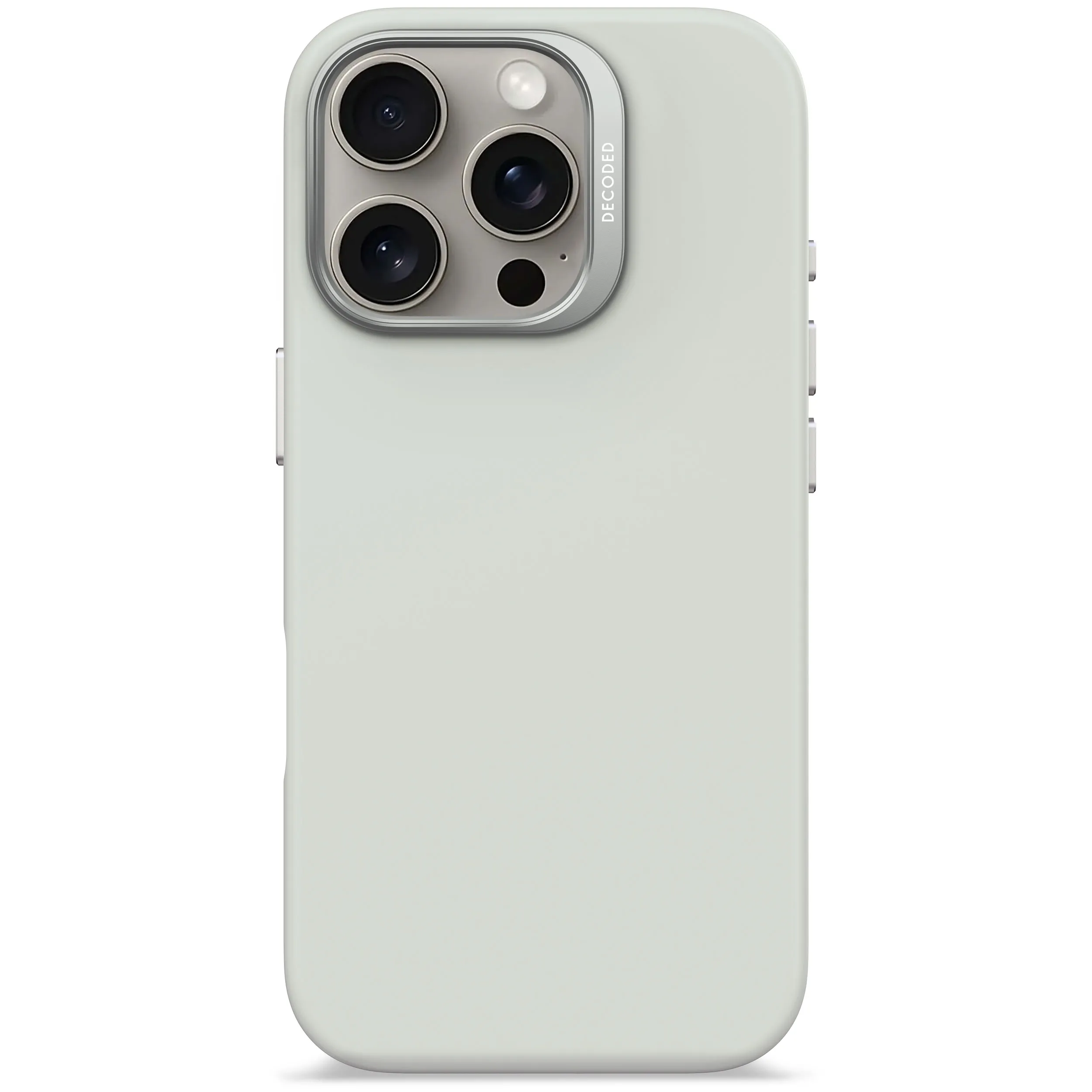Etui Decoded AntiMicrobial Silicone MagSafe do iPhone 16 Pro Jasnoszary