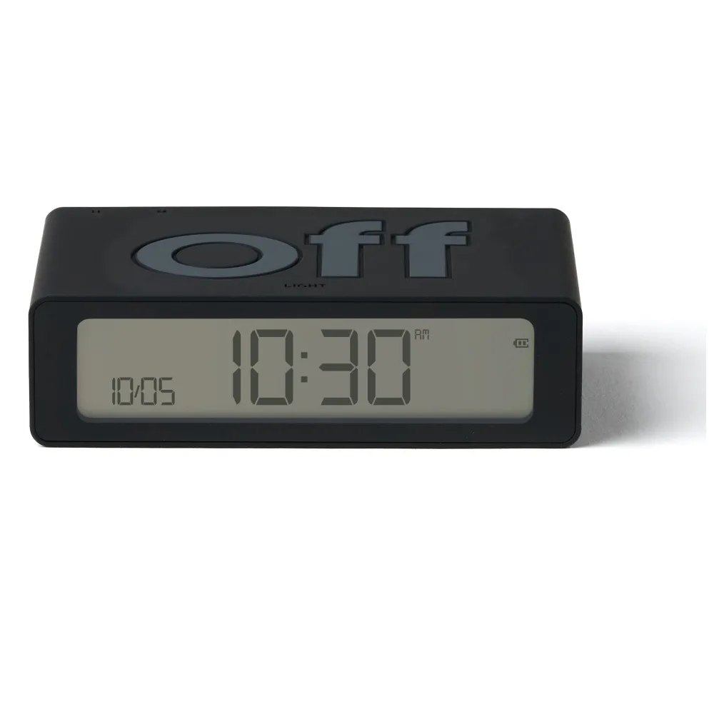 Budzik Lexon Flip Mini Black LR158N0 Czarny