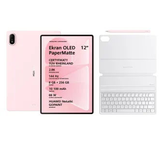 Tablet Huawei MatePad Air 12" 8/256GB Wi-Fi Różowy + Klawiatura + Rysik M-Pencil Pro