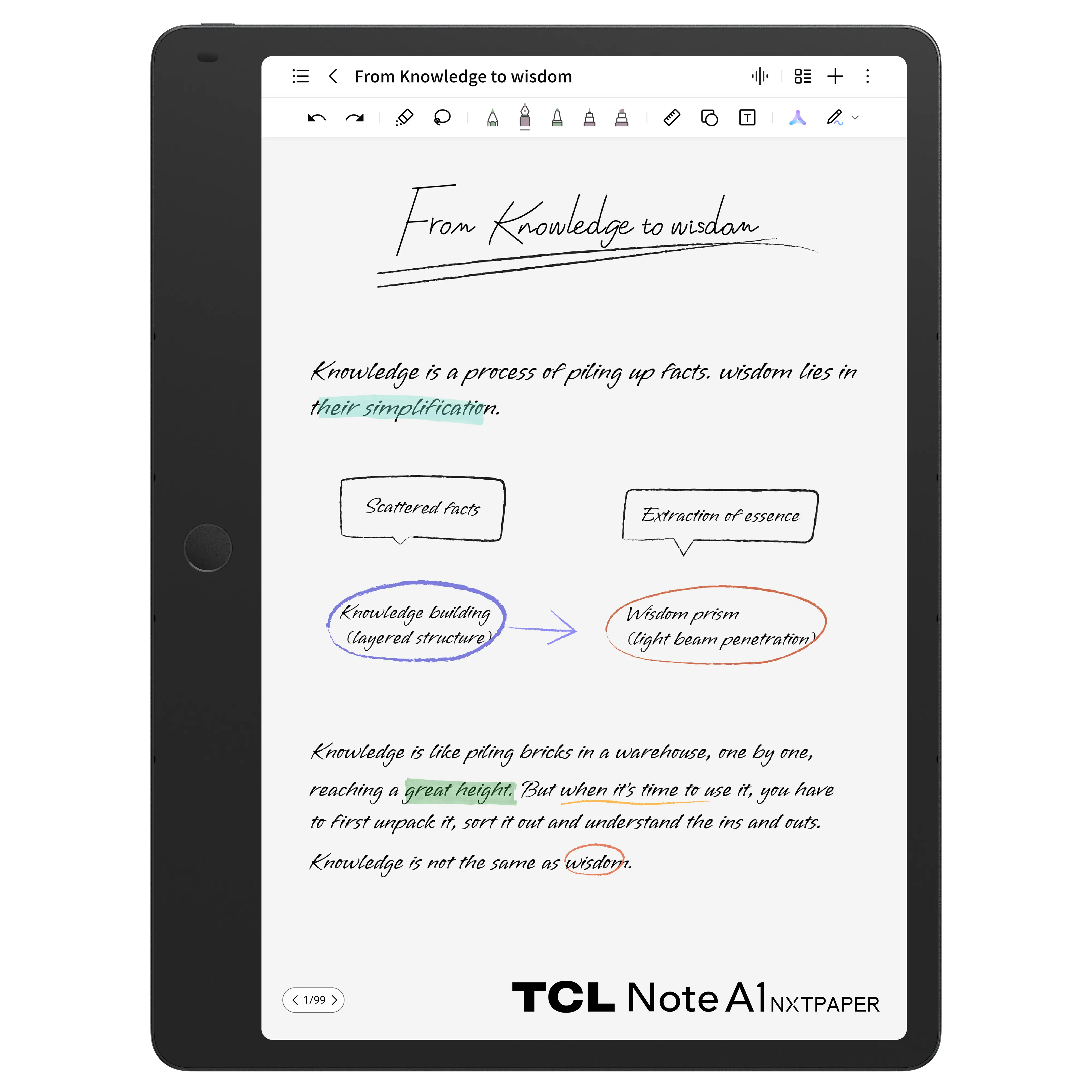 Czytnik E-booków TCL Note A1 NXTPAPER 11,5" 256GB WiFi Bluetooth Czarny