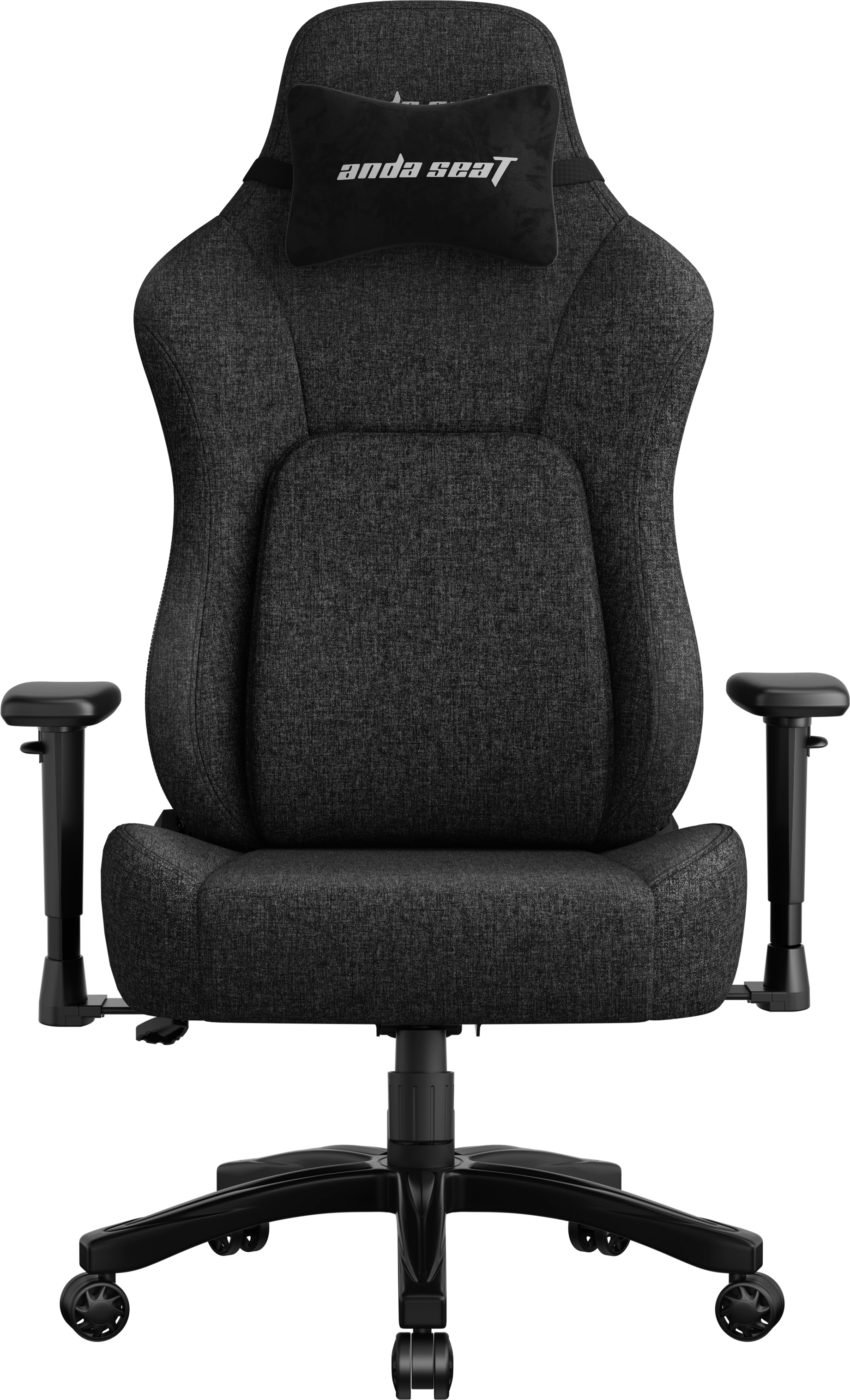 Fotel Anda Seat Phantom 4 L Black Fabric Gamingowy do 100kg Tkanina Czarny