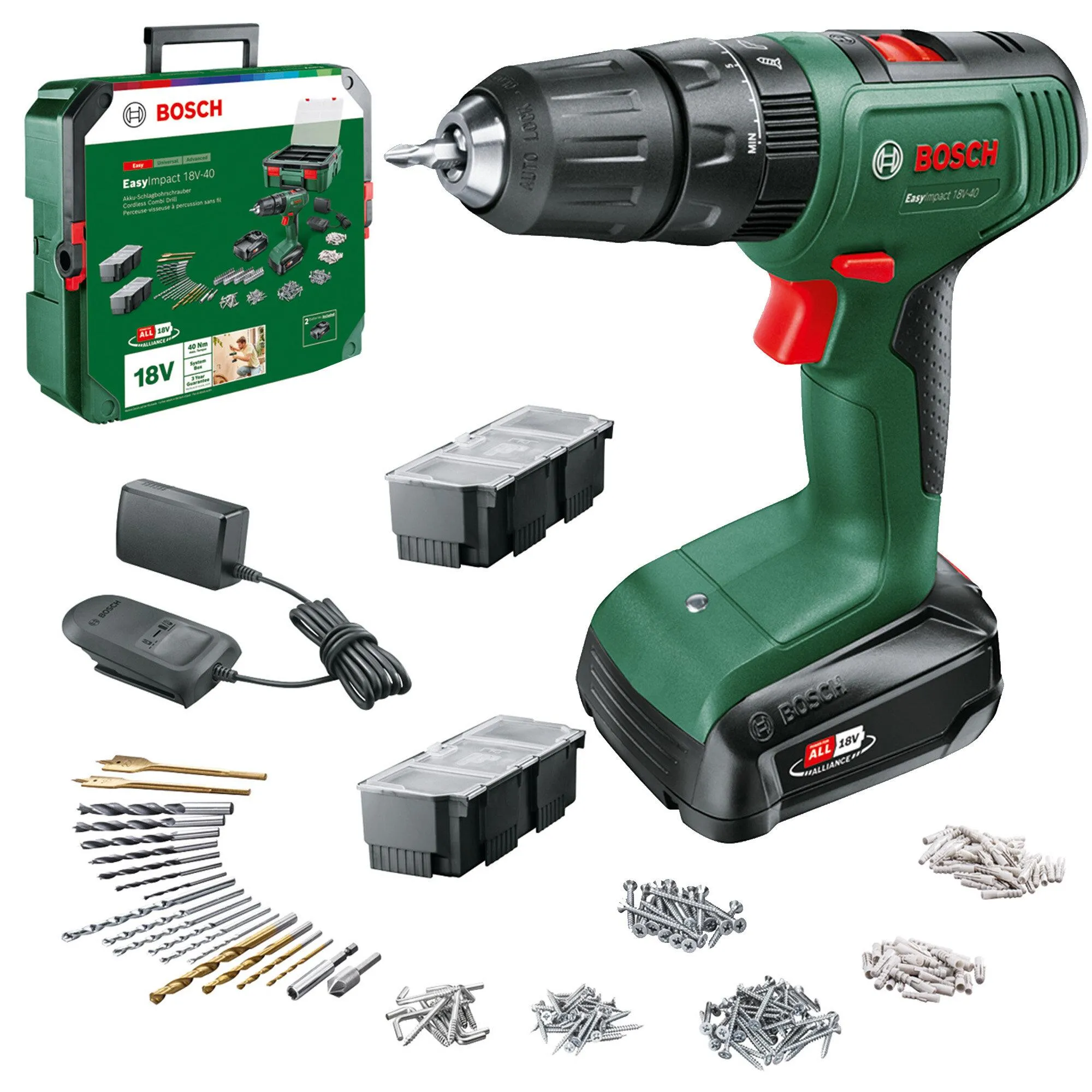 Wiertarko-wkrętarka Bosch EasyImpact 18V-40 0.603.9D8.10D
