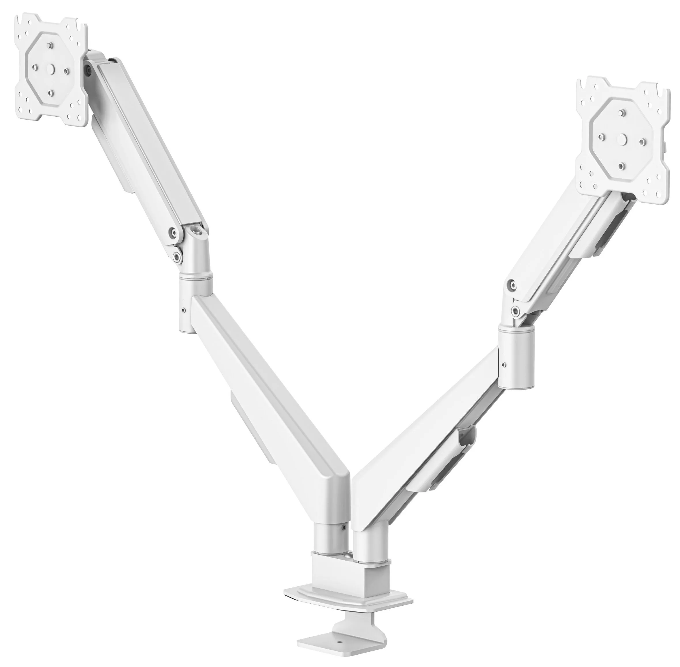 Uchwyt do monitora Hama Ze Sprężyną Gazową 2 Ramiona 17" do 35" Max 15kg Na Ramię Biały