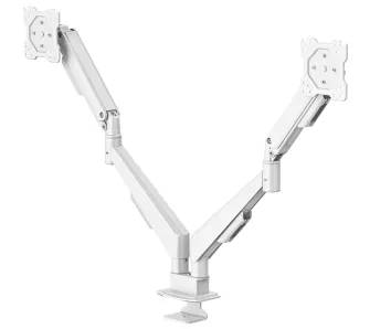 Uchwyt do monitora Hama Ze Sprężyną Gazową 2 Ramiona 17" do 35" Max 15kg Na Ramię Biały