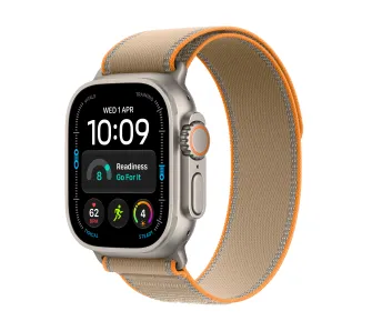 Apple Watch Ultra 4 GPS + Cellular koperta z tytanu Naturalna 49mm Opaska Trail w kolorze piasku Rozmiar M/L