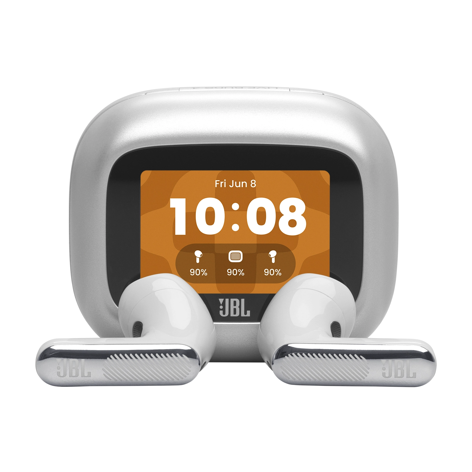 Słuchawki bezprzewodowe JBL Live Flex 4 Douszne Bluetooth 6.0 Srebrny