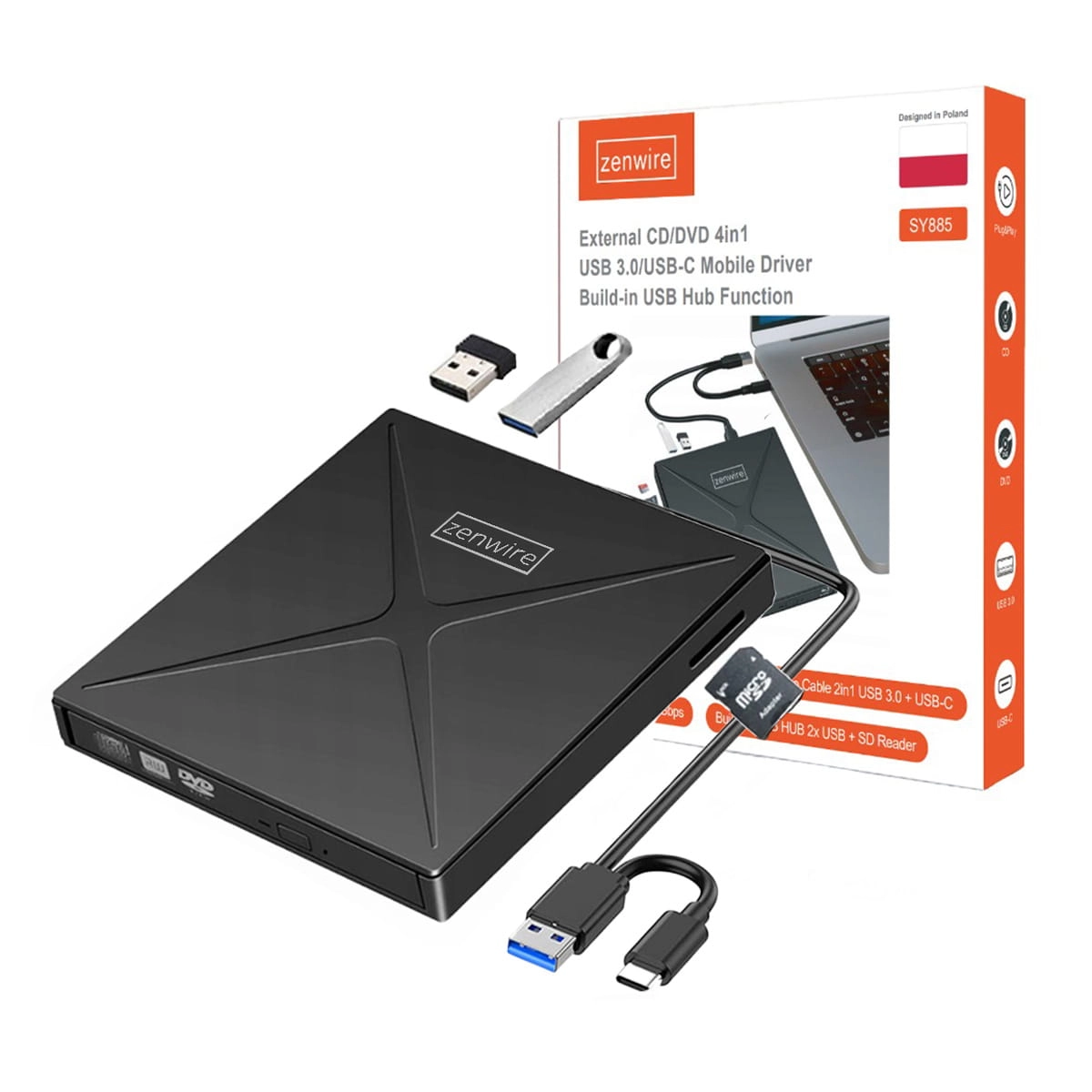 Nagrywarka Zenwire SY885 Czarny