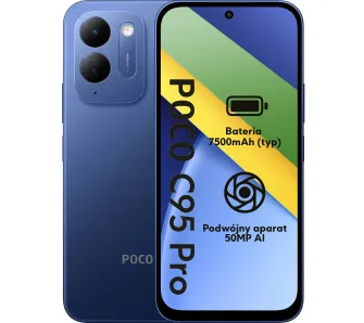 Smartfon POCO C95 Pro 6/128GB Funkcje AI 6,9" 120Hz 50Mpix Niebieski