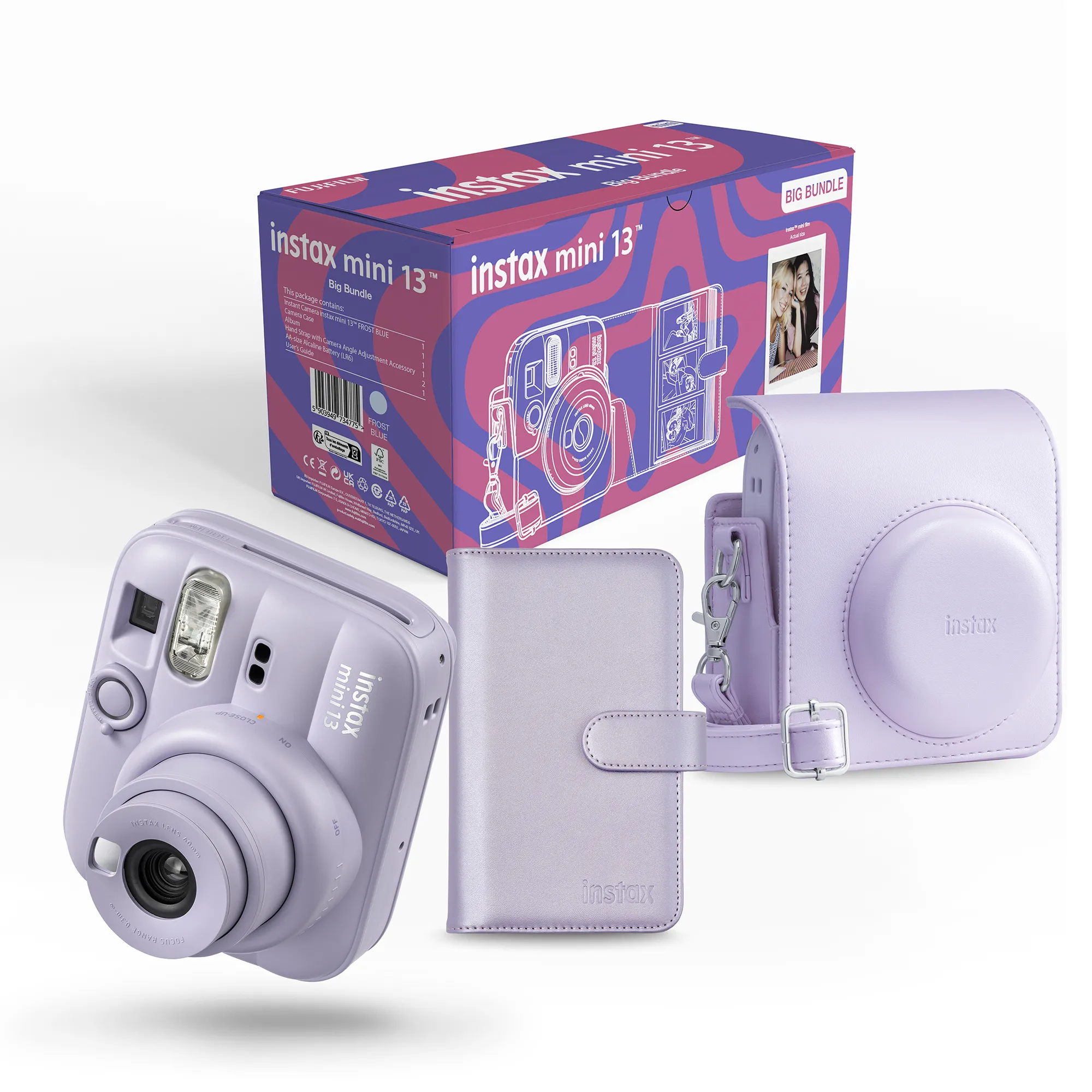 Aparat Fujifilm Instax MINI 13 + Etui + Album Purpurowy
