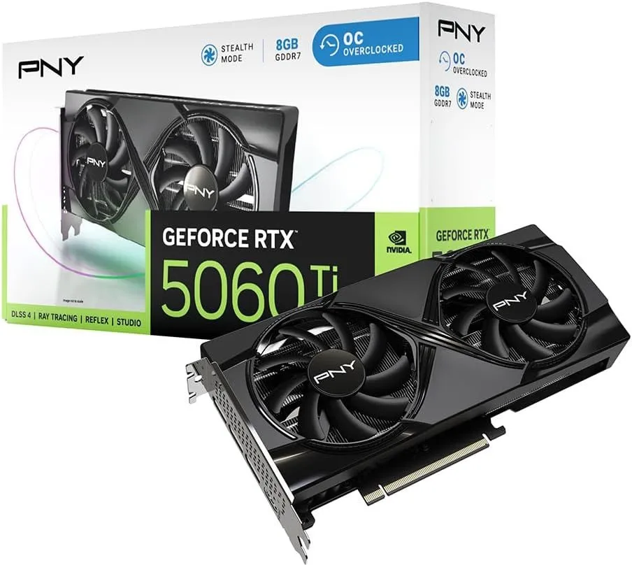 Karta graficzna PNY GeForce RTX 5060 Ti Overclocked Dual Fan 8GB GDDR7 128bit DLSS 4