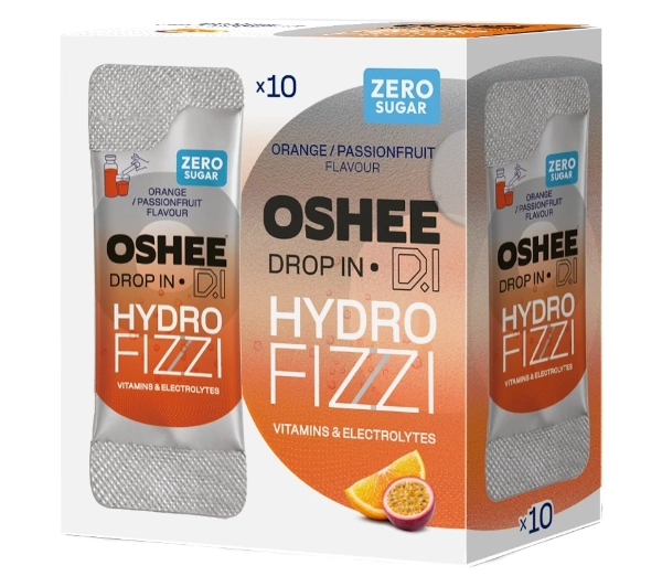 OSHEE Drop in HydroFizzi Pomarańcza-Marakuja Zero Cukru 10szt.