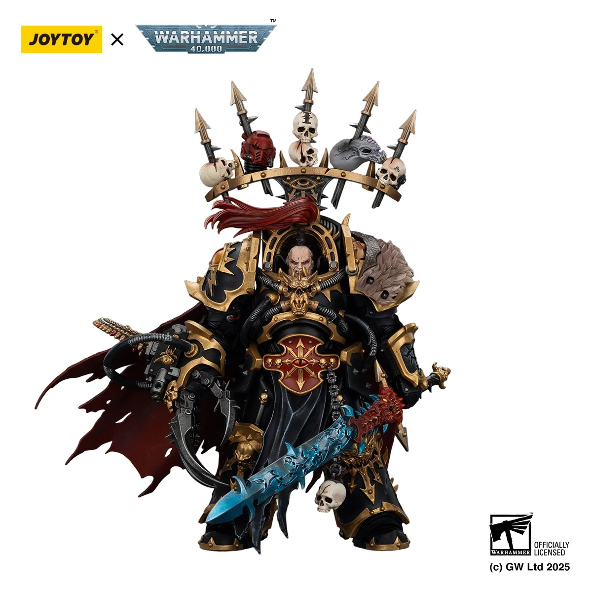 Figurka Joy Toy Warhammer 40k Black Legion Abaddon the Despoiler with Drach'nyen and the Talon of Horus