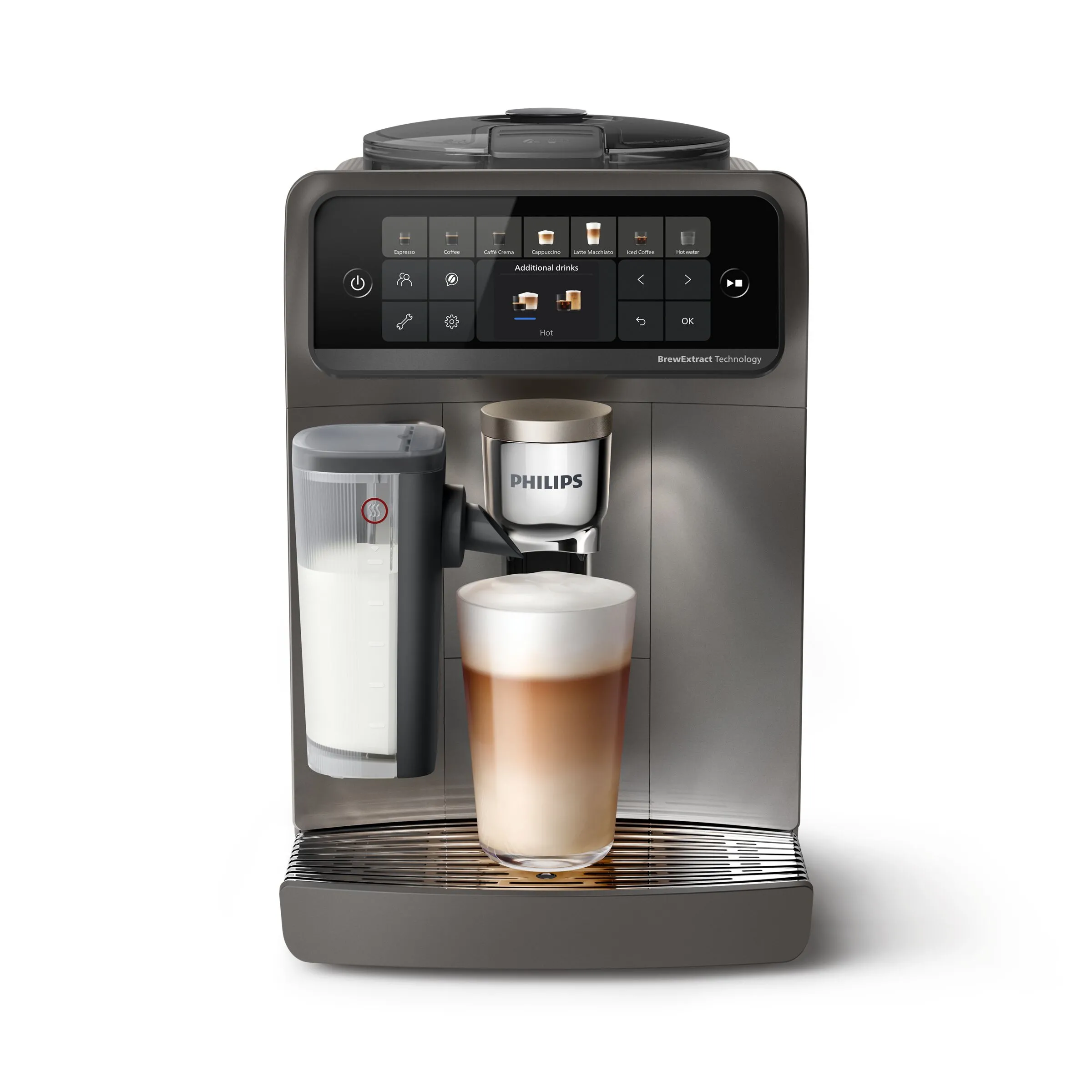Ekspres Philips 6000 LatteGo Pro Café Aromis EP6551/91 Kawa na zimno Szerokość 25,1cm
