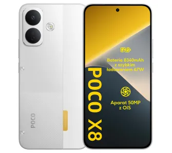 Smartfon POCO X8 8/256GB Funkcje AI 6,83" 120Hz 50Mpix Biały