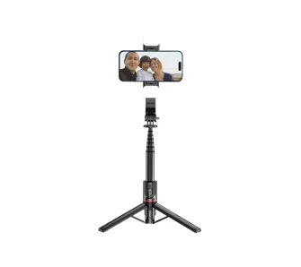 Selfie stick Tech-Protect L06S Tripod Bluetooth Rozkładany 104cm Światło LED Czarny