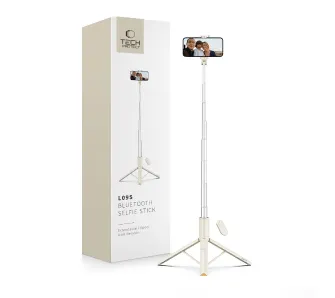 Selfie stick Tech-Protect L09S Tripod Bluetooth Rozkładany 146cm Beżowy
