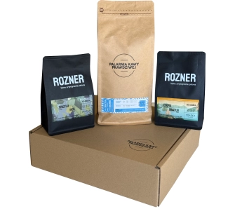 Kawa ziarnista Palarnia Kawy Prawdziwej Zestaw Brazylia Etiopia 250g + Brazylia Indie 250g + Brazylia Cerrado & Kolumbia Medellin 1kg