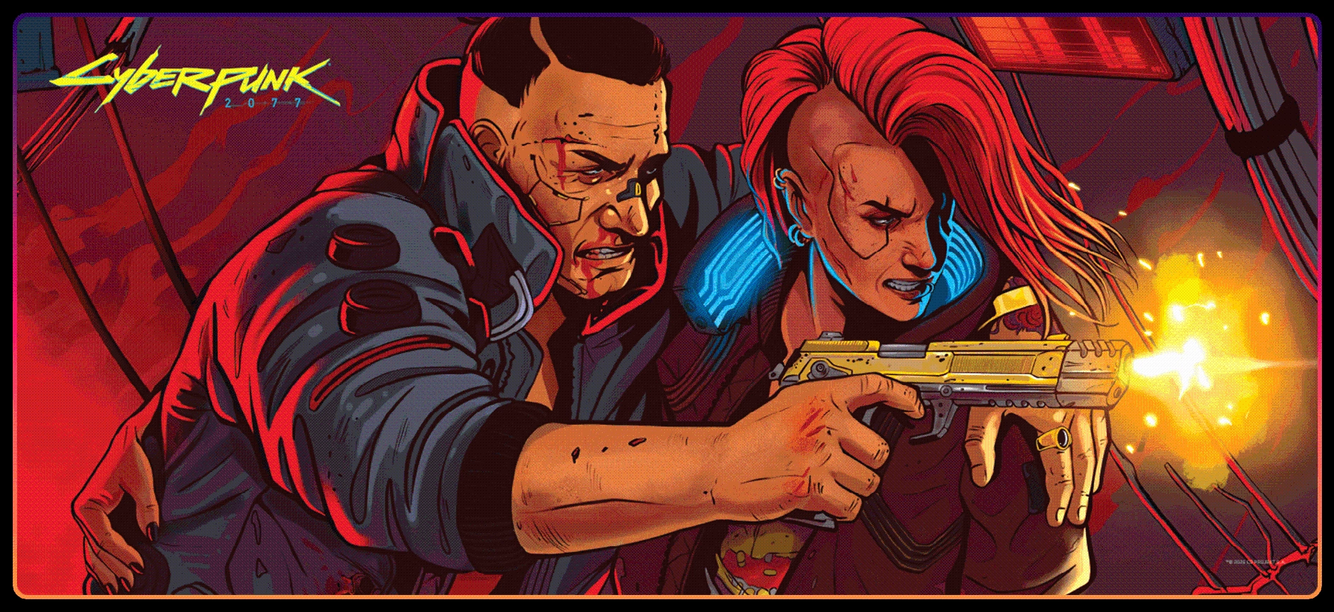Podkładka Good Loot Cyberpunk 2077 The Heist RGB XL