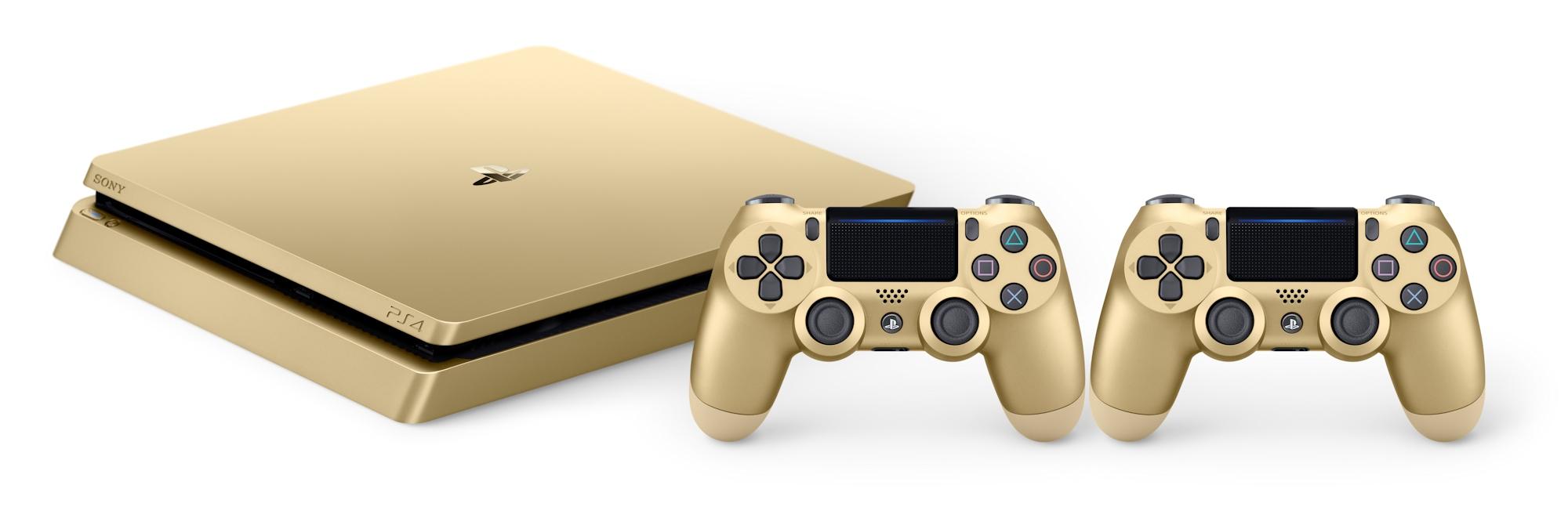 SONY - 新型playstation4 slim 500G FIFA17セット Sony PlayStation 4 Slim 500GB (złoty) + FIFA 17 - Dobra cena
