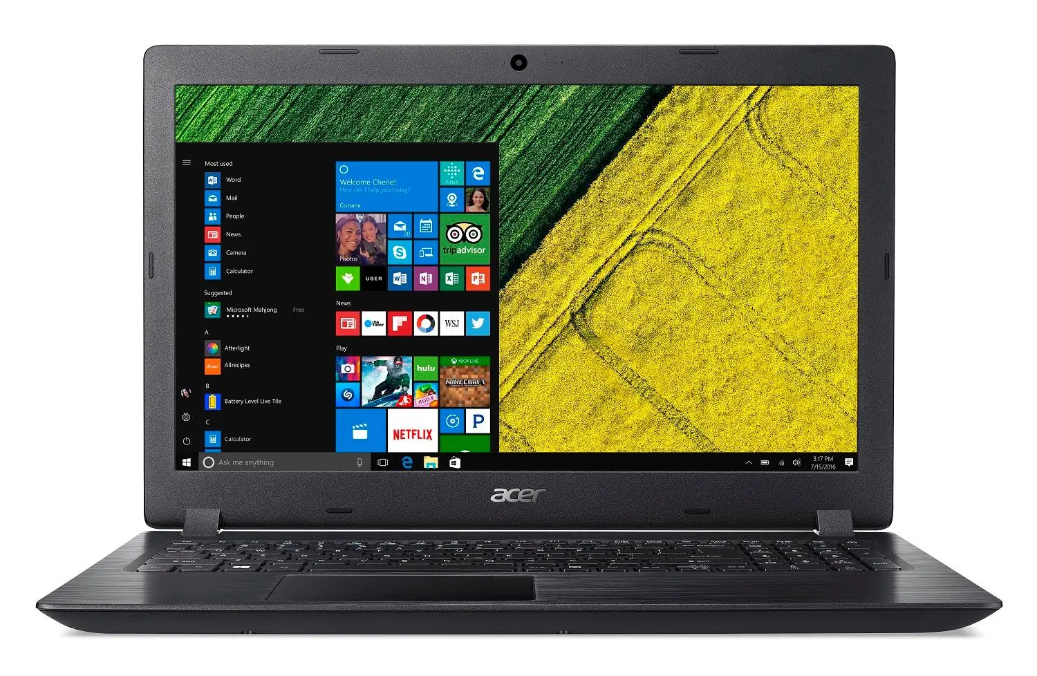 Laptop Acer Aspire 3 A315 15,6" Celeron N3350 4GB RAM 128GB Dysk SSD Win10 Czarny