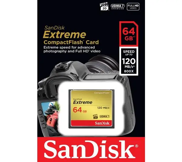 SANDISK Extreme Compact Flash 64GB
