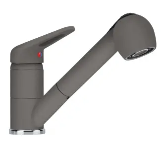 Bateria Franke Smart Prince II Pull-Out Spray Kamienny szary Mosiądz