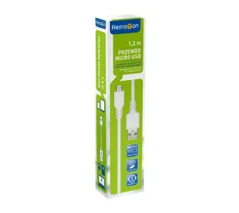 Kabel Reinston EKT18 USB do microUSB 1,2m Bialy