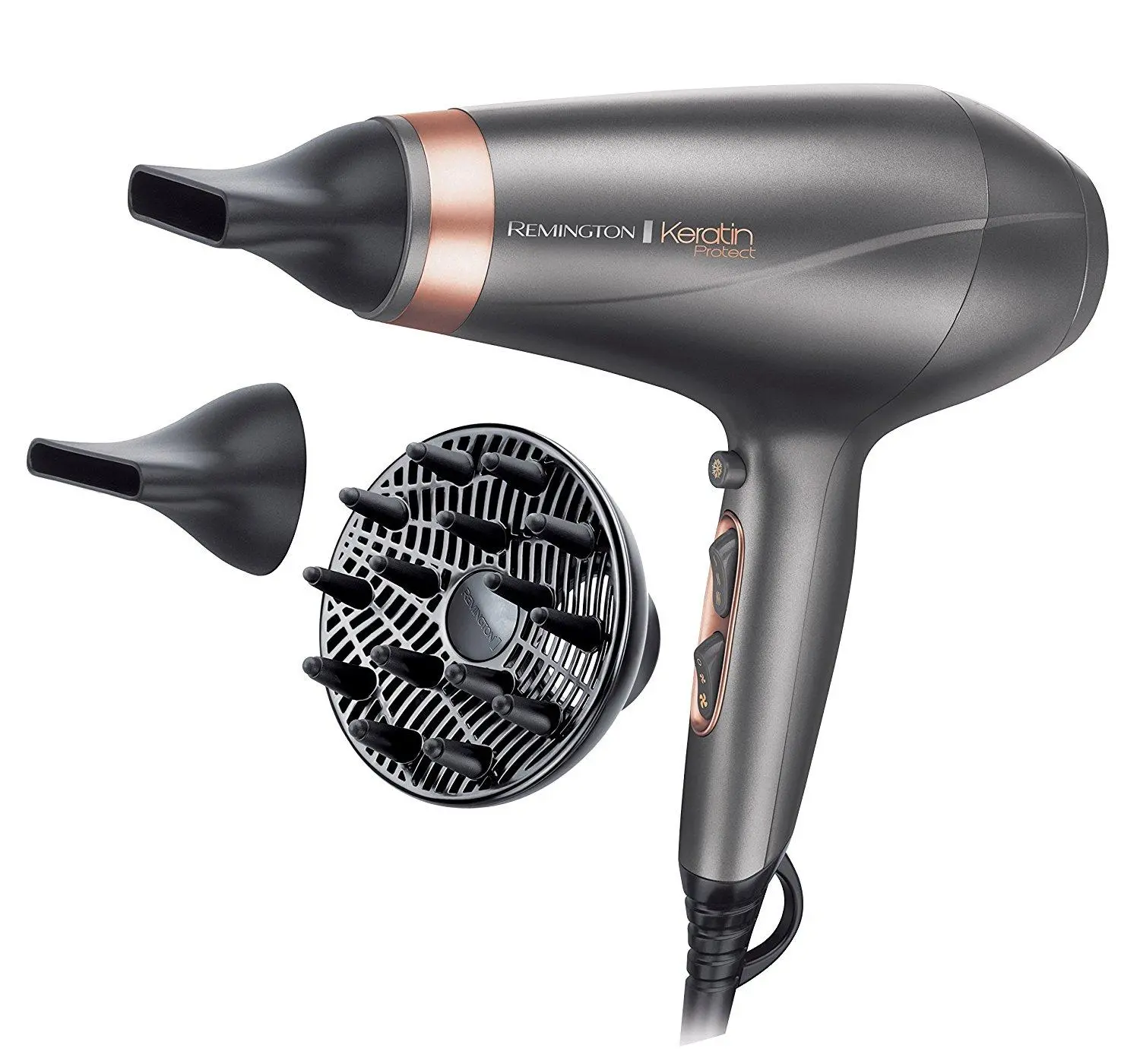 Suszarka do włosów Remington Keratin Protect AC8820 Jonizacja Dyfuzor Zimny nawiew 2200W 2 prędkości 3 temperatury