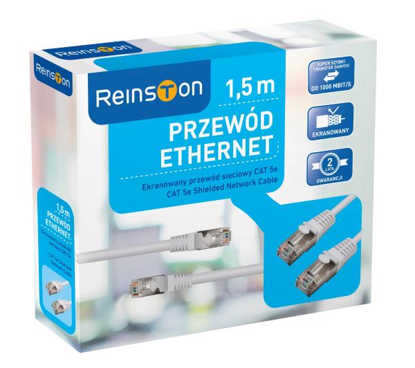 Kabel sieciowy Reinston EKK06 1,5m Srebrno-szary