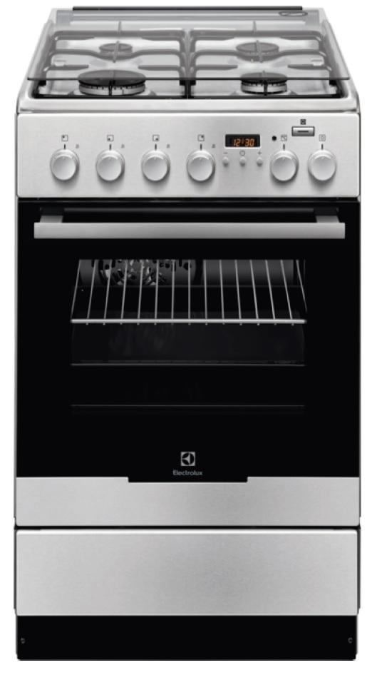 Kuchnia gazowo-elektryczna Electrolux EKK54951OX PlusSteam - piekarnik parowy - termoobieg