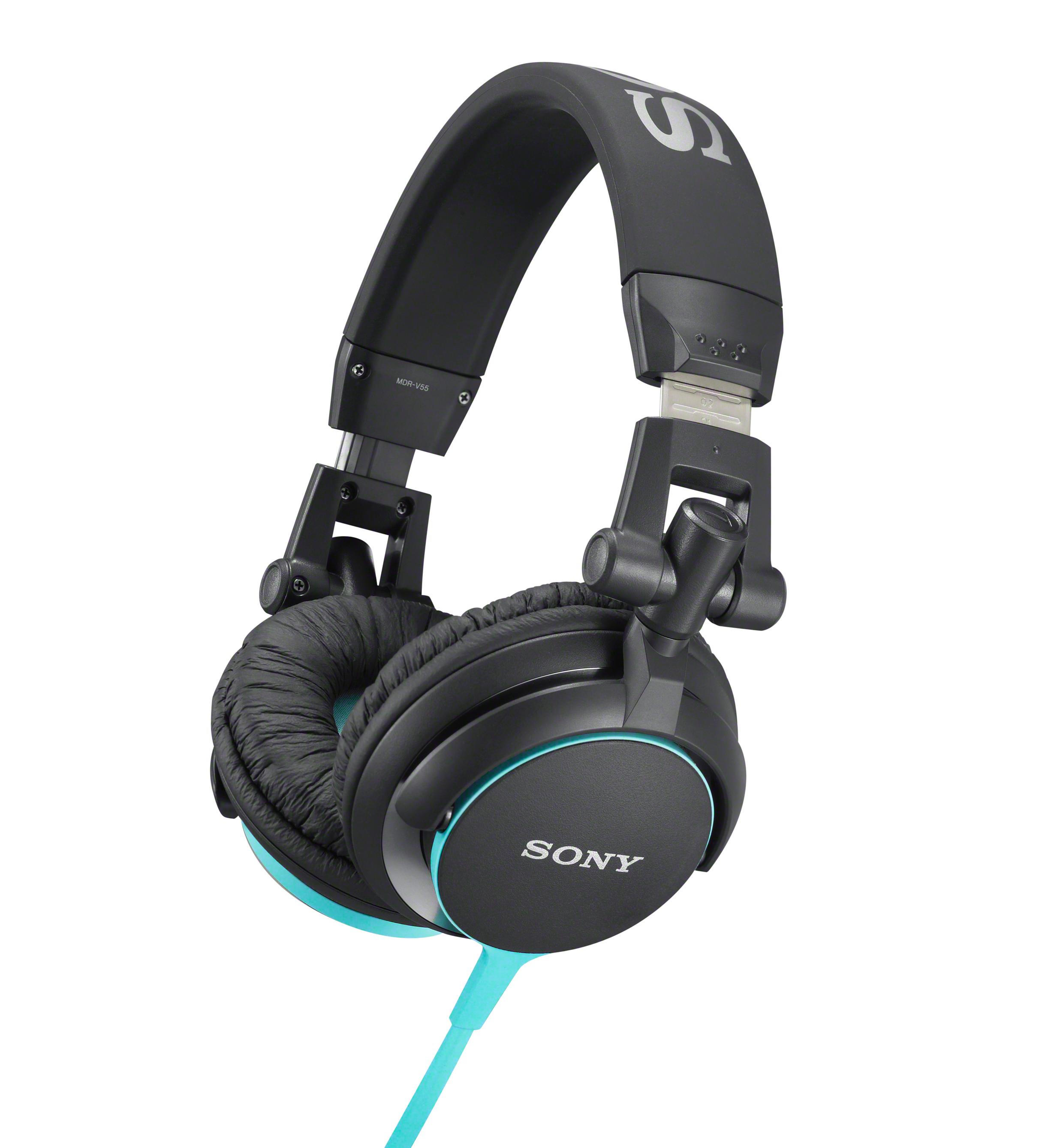 Słuchawki przewodowe Sony MDR-V55 (czarno-niebieski)