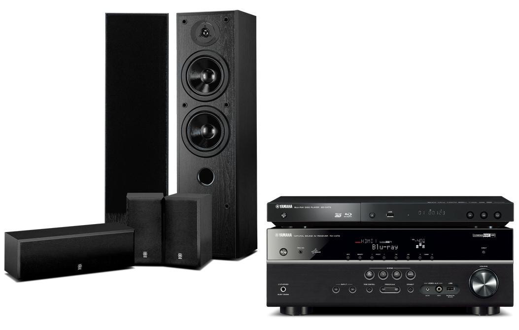 Zestaw kina Yamaha BD-S473B, RX-V473B, NS-50/NS-P60 (czarny)