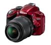 Lustrzanka Nikon D3200 18-55 VR (czerwony)