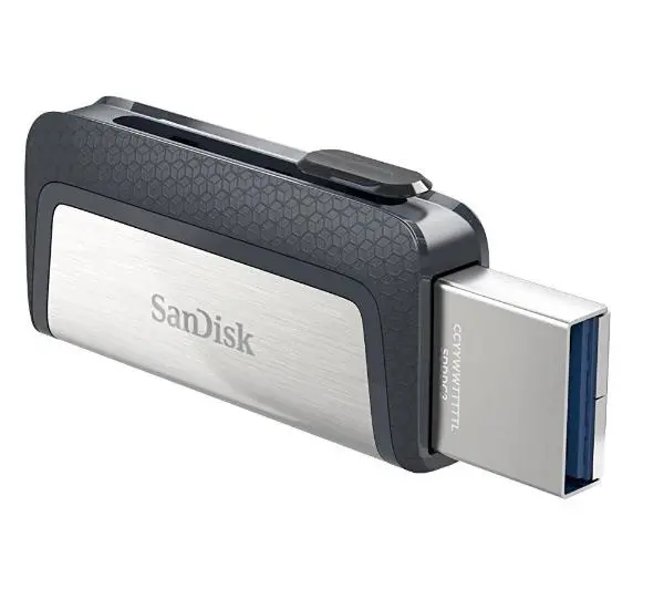 SANDISK Ultra Dual Drive 256GB USB 3.1 Czarno-srebrny