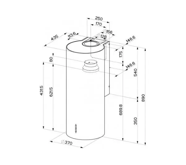 Faber Cylindra EV8 X 37 Srebrny - DRUGI -30%, ALBO 4-TY -80% - Kup na Raty - RRSO 0%