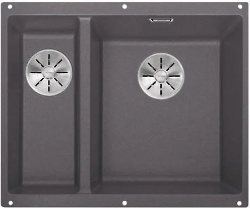 Zlewozmywak Blanco SUBLINE 340/160-U 523559 Komora z prawej strony Granitowy Szarość skały